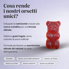 Carica l'immagine nel visualizzatore di Gallery, Bears with Benefits - Gommose Agnocasto - Ciclo &amp; PMS - 30 pezzi