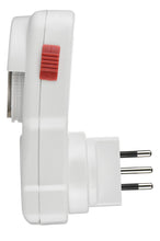 Carica l'immagine nel visualizzatore di Gallery, Electraline 58113 Programmatore Timer Meccanico Giornaliero, Spina Italiana piccola 10 A, Presa Schuko + 10A, Bianco
