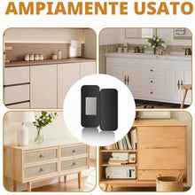 Carica l'immagine nel visualizzatore di Gallery, 8 Coppie di Blocchi Magnetici per Mobili – Chiusure Forti per Ante (Montaggio Senza Forare) con Adesivo – Magneti per An