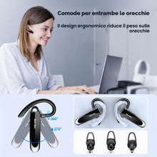Carica l'immagine nel visualizzatore di Gallery, New Bee Auricolare Bluetooth V5.0, Auricolare Bluetooth Singolo, Nero