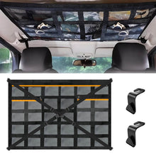 Carica l'immagine nel visualizzatore di Gallery, Rete Bagagliaio Auto, 90 × 65 cm Rete Portaoggetti Auto, Rete Elastica con Cinghie Incrociate Regolabili e 3 Tasche con 