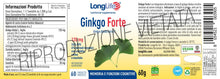 Carica l'immagine nel visualizzatore di Gallery, LongLife® Ginkgo Forte | Integratore di ginkgo con centella, colina e inositolo | Microcircolo, memoria e funzioni cogni