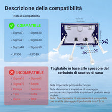 Carica l'immagine nel visualizzatore di Gallery, Placca di Comando WC per Geberit Sigma 01/20/30/21,Nero Opaco