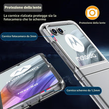 Carica l'immagine nel visualizzatore di Gallery, Captor Cover Trasparente per Motorola Razr 50, Custodia in Silicone Rigida e Sottile, Protezione con Bordo Rialzato per 