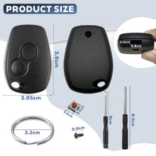 Carica l'immagine nel visualizzatore di Gallery, 2 Pezzi Guscio Chiave Auto 2 Tasti Compatibile con R-enault Clio 3 Twingo 2 Master 3 Kangoo 2 Trafic Modus Dacia Telecom