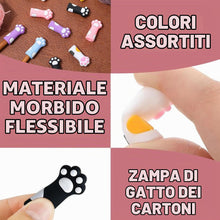 Carica l'immagine nel visualizzatore di Gallery, 12 Pezzi Tappi per Matite in Silicone con Design Zampe di Gatto - Ergonomici e Divertenti, Protezione per la Punta - Per