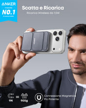 Carica l'immagine nel visualizzatore di Gallery, Anker Power Bank MagSafe (MagGo) 622 5000mAh Magnetico Nero