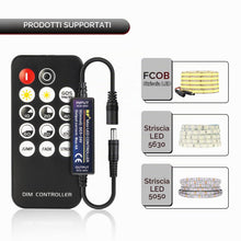 Carica l'immagine nel visualizzatore di Gallery, FCOB Mini RF Dimmer Controller 14 Pulsanti per Striscia LED 3014 5630 5730