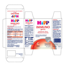 Carica l'immagine nel visualizzatore di Gallery, HiPP- HiPP Immuno Gocce, Integratore Alimentare, Difese Immunitarie Bambini, Benessere di Naso e Gola, Lattoferrina, Zin