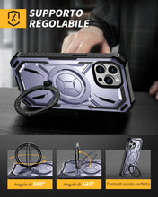 Carica l'immagine nel visualizzatore di Gallery, Lanhiem Cover per iPhone 13 Pro, 14FT Antiurto, 360° Supporto, Viola