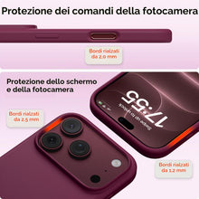 Carica l'immagine nel visualizzatore di Gallery, ACRONIX Cover Silicone per iPhone 18 Pro/17 Pro Sottile,Borgogna
