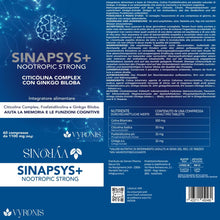 Carica l'immagine nel visualizzatore di Gallery, SINAPSYS+ Potente integratore di citicolina 1000 mg Pura e colina - Boost mente integratori migliora la memoria e Concen