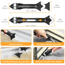 Carica l'immagine nel visualizzatore di Gallery, FOLAI Strumento applicatore in silicone, Kit di sigillatura 3 in 1 Strumento per la rimozione del sigillante Raschietto 