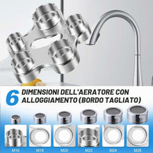 Carica l'immagine nel visualizzatore di Gallery, Chiave Universale 10 in 1 per Smontaggio Aeratore Rompigetto Rubinetto - M16 M18 M22 M24 M28 - Per Efficiente per Sostit