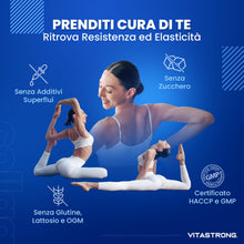 Carica l'immagine nel visualizzatore di Gallery, Vitastrong Collagene Idrolizzato con Vitamina C 2000mg, Acido Ialuronico