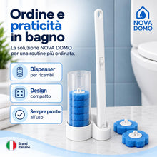 Carica l'immagine nel visualizzatore di Gallery, Scopino WC Usa e Getta con 6 Testine Profumate e Detersivo Integrato, Scopino per WC Usa e Getta con Ricariche, Spazzola