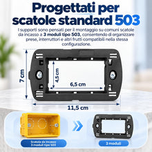 Carica l'immagine nel visualizzatore di Gallery, Topolenashop 5 Supporti Compatibili BTicino Living International e Living Light – Telai per Placche, Interruttori e Frut