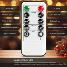 Carica l'immagine nel visualizzatore di Gallery, Candele Finte LED Senza Fiamma 6 Pezzi, 25.5cm Avorio con Telecomando e Timer, Candele Spiralate a Batteria Fiamma oscil