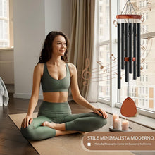 Carica l'immagine nel visualizzatore di Gallery, Campanelli a Vento Esterni, Scacciaspiriti da Esterno con Gancio, Campane Tubolari a Vento con 6 Tubi di Alluminio Campa