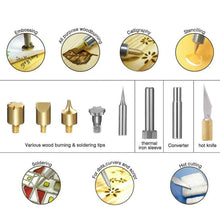 Carica l'immagine nel visualizzatore di Gallery, Kit Pirografia Legno 36 Pezzi,60W Portatile Kit Saldatore WesKimed,Temperatura Regolabile180° C a 480° C,Pelle/UtensiliE