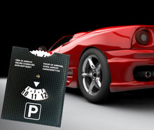 Carica l'immagine nel visualizzatore di Gallery, pubblimania Disco ORARIO Maxi Modello Lusso Tipo Carbonio - parcheggio Ora di Arrivo valido Tutta Europa. Ecopelle Morbi