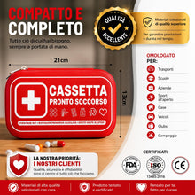 Carica l'immagine nel visualizzatore di Gallery, | NUVEXIA® |Kit Pronto Soccorso 300 Accessori | Cassetta Pronto Soccorso Impermeabile | First Aid Kit Rigido e Portatile
