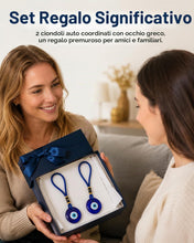 Carica l'immagine nel visualizzatore di Gallery, 2 Pezzi Ciondolo Occhio di Allah, Amuleto in Vetro Occhio Blu Turco, Decorazione Appesa per Auto, Finestre, Telai di Por