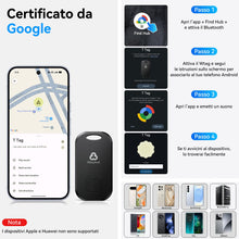 Carica l'immagine nel visualizzatore di Gallery, Android Smart Tag 4 Pezzi, Tracker con Google's Find Hub (Solo Android), IP6X Impermeabile, Smart Finder con Custodia Pr