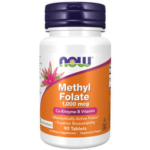 Carica l'immagine nel visualizzatore di Gallery, NOW Foods Methyl Folate, 1000mcg - 90 tabs