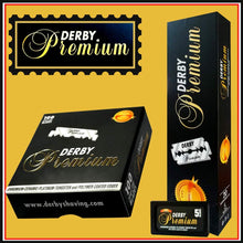 Carica l'immagine nel visualizzatore di Gallery, 100 Derby Lamette da Barba Derby Premium Black