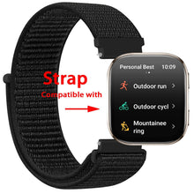 Carica l'immagine nel visualizzatore di Gallery, GIOPUEY Nylon Cinturini Compatibile con Amazfit Bip 6, 22mm Traspirante Sport Loop Cinturino in Morbido Nylon Intrecciat
