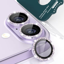 Carica l'immagine nel visualizzatore di Gallery, imluckies Glitter Pellicola Fotocamera per iPhone 17, AR+AF Vetro Temperato &amp; 9H Antigraffio Metallo Protezione Obiettiv