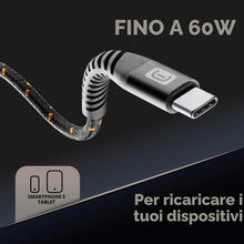 Carica l'immagine nel visualizzatore di Gallery, cellularline TETRAFORCE Cavo Ultra-Resistente USB-C to USB-C 120 cm, Nero