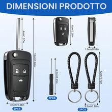 Carica l'immagine nel visualizzatore di Gallery, 2 Pezzi Guscio Chiave Auto 3 Tasti ,Per O-pel Insignia Astra J Adam Zafira Tourer C Mokka Meriva Movano Chevrolet Corsa 