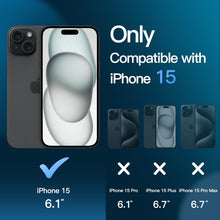 Carica l'immagine nel visualizzatore di Gallery, JETech Cover Magnetica Opaca 3 in 1 per iPhone 15, Nero