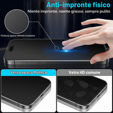 Carica l'immagine nel visualizzatore di Gallery, Mothca Vetro Temperato Privacy Opaco per iPhone 17 Pro Max, Full Coverage Incisione Nanostrutturata, Anti-Impronte e Ant