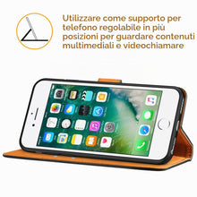 Carica l'immagine nel visualizzatore di Gallery, Peakally Cover per iPhone SE 2022 5G/SE 2020/6/6S/7/8, Flip Caso in PU Pelle Premium Portafoglio Custodia per iPhone SE 