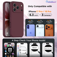Carica l'immagine nel visualizzatore di Gallery, Oududianzi-Cover per iPhone 18 Pro / 17 Pro Silicone Case, Bordeaux