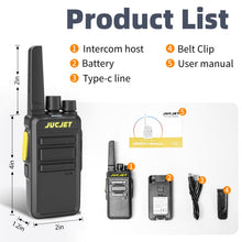 Carica l'immagine nel visualizzatore di Gallery, V12D Walkie Talkie PMR446, 16 Canali, USB-C, Nero, Set da 2