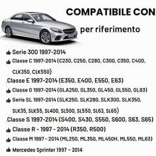 Carica l'immagine nel visualizzatore di Gallery, Per Mercedes Benz 3 pulsanti 2 batterie Portapila Chiave a Guscio auto