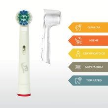 Carica l'immagine nel visualizzatore di Gallery, 8 Testine di Ricambio Compatibili Precision Clean Generiche 3AG + 8 Copritestine di Protezione Igienici per spazzolino e