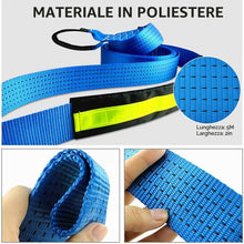 Carica l'immagine nel visualizzatore di Gallery, Cinghia Traino Fuoristrada Auto, 9T Corda Traino Elastica Recupero Tuning (5M), Heavy Duty Car Essentials Professionale 