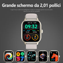 Carica l'immagine nel visualizzatore di Gallery, Smartwatch Uomo Donna con Chiamare/Rispondere, 2.01" Molteplici modalità Sportive Orologio Smartwatch con Contapassi/Son