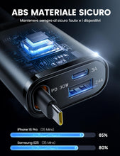 Carica l'immagine nel visualizzatore di Gallery, Lamicall 3-IN-1 Caricatore Auto USB C - [Super Compatto] 50W Carica Rapida