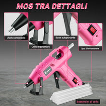 Carica l'immagine nel visualizzatore di Gallery, DEKOPRO Pistola per colla a caldo: mini pistola in silicone fai-da-te da 20 W, pistola per colla a caldo con 30 bastonci