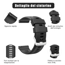 Carica l'immagine nel visualizzatore di Gallery, Compatibile con Forerunner 255/Vivoactive 4/Venu2 Cinturino, 22mm Silicone Sports Bracciale Sostituito per Gear S3/Galax