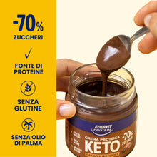 Carica l'immagine nel visualizzatore di Gallery, Enervit, Protein Cream Keto Cacao e Nocciole, Barattolo da 180gr, Crema Proteica Spalmabile, con -70% di Zuccheri, con P