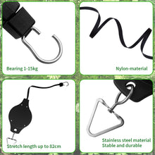 Carica l'immagine nel visualizzatore di Gallery, 2pcs Puleggia Retrattile per piante,Resistente Regola Bilerotella per piante Sospese,per interni ed Esterni,per vasi e M