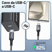 Carica l'immagine nel visualizzatore di Gallery, 100W Cavo USB C USB C [2Pezzi 2M] Cavo USB Type-C Rapida per iPhone 17/16