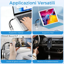 Carica l'immagine nel visualizzatore di Gallery, 2 in 1 Adattatore per Cuffie USB C e Ricarica, Jack da 3,5mm USB C Supporta PD 60W Ricarica Rapida &amp; Audio, Adaptateur C